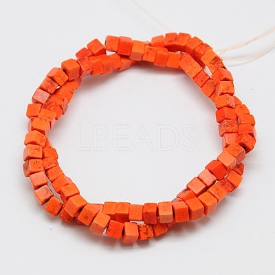 Synthetic Turquoise Beads Strands X-TURQ-G108-4x4mm-10-1