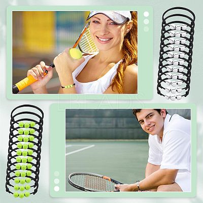20Pcs 2 Colors Plastic Round Beaded Bracelets Set with Wax Rope BJEW-GF0001-11-1