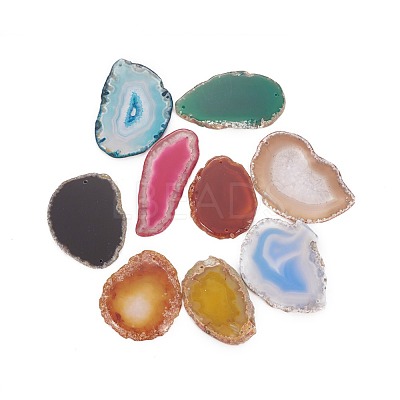 Natural Agate Slices Big Links connectors G-E022-M01-1