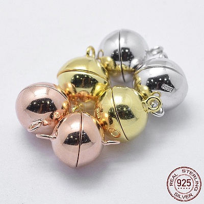 925 Sterling Silver Magnetic Clasps STER-F037-098-8mm-1
