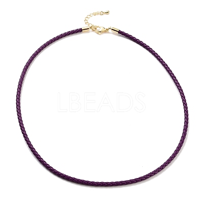 Braided Round Imitation Leather Bracelets Making BJEW-H610-01G-10-1