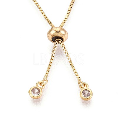 Cubic Zirconia Tennis Bracelet BJEW-T020-03B-02G-1