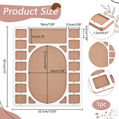 Wooden Bead Design Boards WOOD-WH0042-26C-1