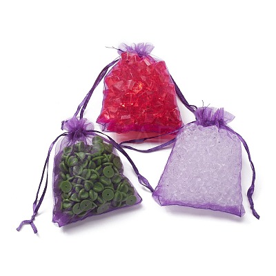 Organza Gift Bags with Drawstring OP-R016-9x12cm-20-1