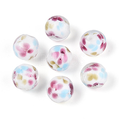 Handmade Lampwork Beads Strands LAMP-T007-04O-1
