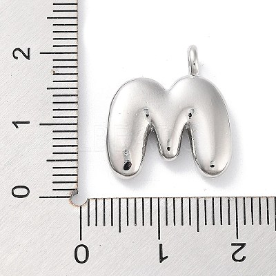 Rack Plating Brass Balloon Letter Pendants X-KK-C050-01P-M-1