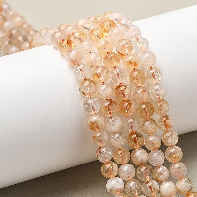 Heated Natural Citrine Beads Strands G-S362-105B-1