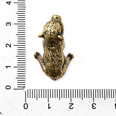 Brass Pig Miniature Figurines Statues for Home Office Desktop Ornament KK-S335-04AB-B-1