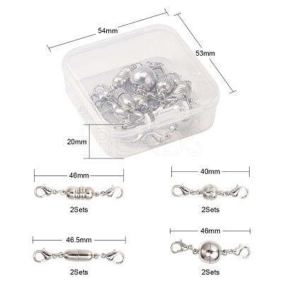 8Set 4 Style Brass Magnetic Clasps Converter KK-YW0001-37-1