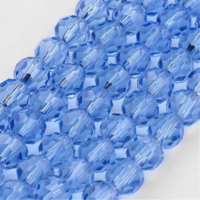Transparent Glass Bead Strands GLAA-G013-4mm-25-1