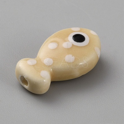 Handmade Porcelain Beads PORC-WH20001-02N-1