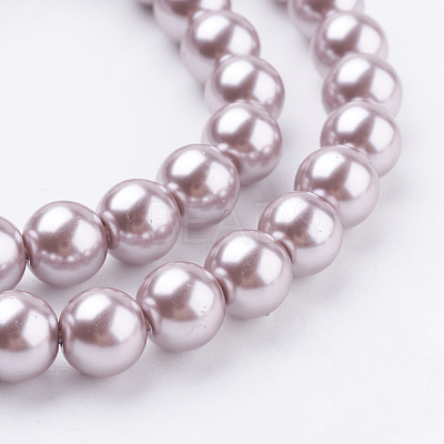 Eco-Friendly Glass Pearl Beads Strands HY-A008-8mm-RB017-1