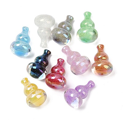 Electroplate & Luminous Opaque Resin Beads RESI-P046-13A-M-1