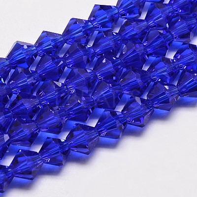Imitate Austrian Crystal Bicone Glass Beads Strands X-GLAA-F029-6x6mm-06-1