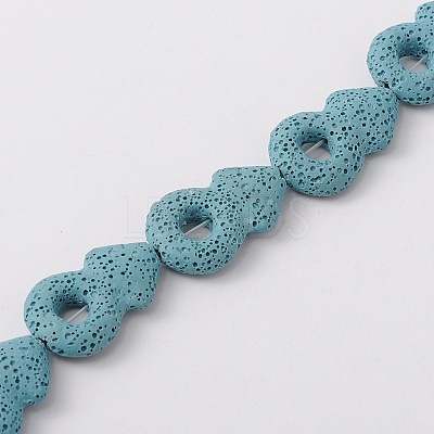 Synthetic Lava Rock Bead Strands G-N0093-14-1