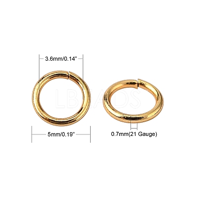 304 Stainless Steel Open Jump Rings X-STAS-R060-5x0.7-1
