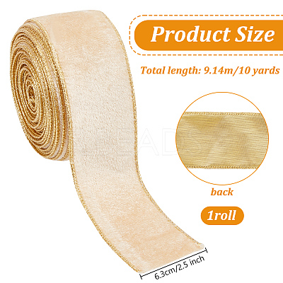 Single Face Velvet Wired Ribbon OCOR-WH0078-222A-02-1
