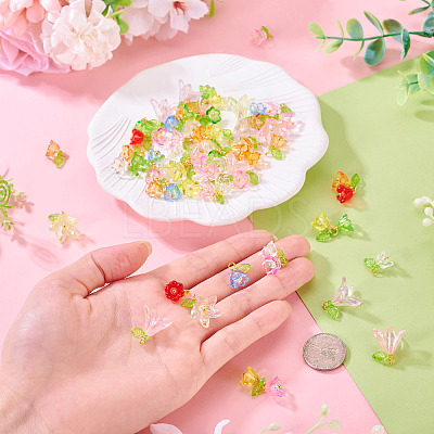 60Pcs 3 Styles Transparent Acrylic Pendants HJEW-TAC0180-1