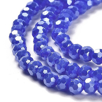 Electroplate Opaque Glass Beads Strands EGLA-A035-P3mm-A07-1