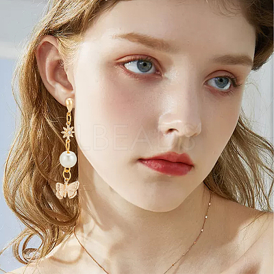 30Pcs 3 Style Ball & Teardrop Brass Stud Earring Findings KK-BC0012-24-1