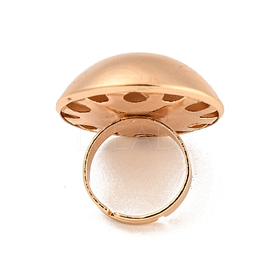 Light Gold Alloy Adjustable Rings for Women LS-RJEW-K260-07G-1