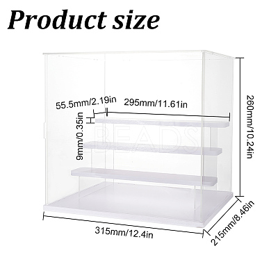 Transparent Plastic Minifigures Display Case ODIS-WH0025-142C-1