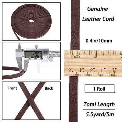 Flat Cowhide Leather Cord WL-GF0001-10D-03-1