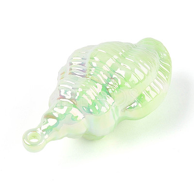 UV Plating Opaque Acrylic Shell Shape Big Pendants SACR-T018-35E-1
