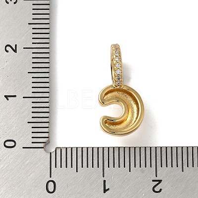 Brass Micro Pave Cubic Zirconia Pendants KK-K345-13C-G-1