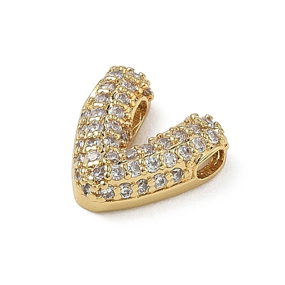Brass Micro Pave Cubic Zirconia Pendants KK-A300-02G-V-1