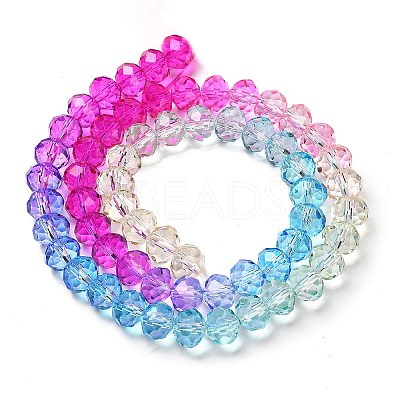 Transparent Painted Glass Beads Strands DGLA-A034-T8mm-A14-1