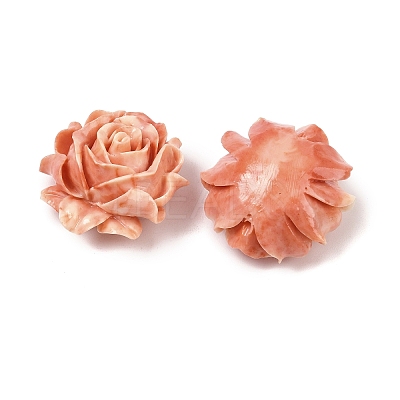 Synthetic Coral Dyed Carved Beads SHEL-Z003-03C-1