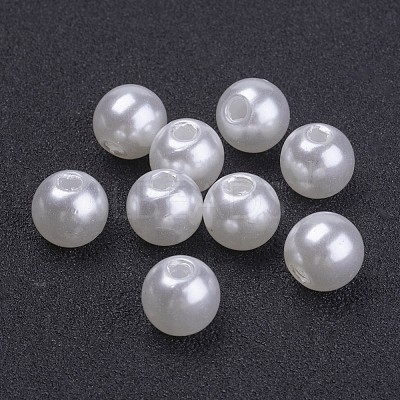 Imitated Pearl Acrylic Beads PACR-8D-1-1