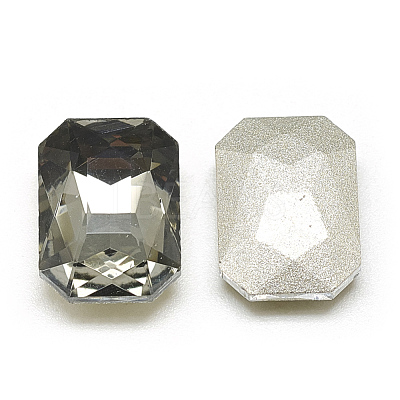 Pointed Back Glass Rhinestone Cabochons RGLA-T079-10x14mm-03-1