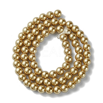 Eco-Friendly Dyed Glass Pearl Beads Strands HY-A008-6mm-RB093-1