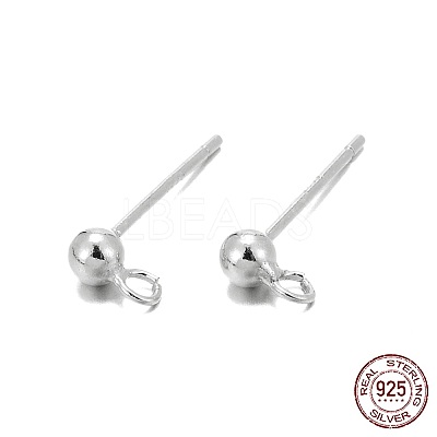 925 Sterling Silver Ear Stud Findings STER-K167-042B-S-1