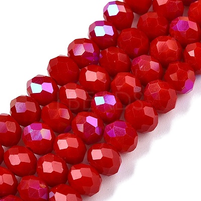 Electroplate Opaque Solid Color Glass Beads Strands LS-EGLA-A044-P6mm-L15-1