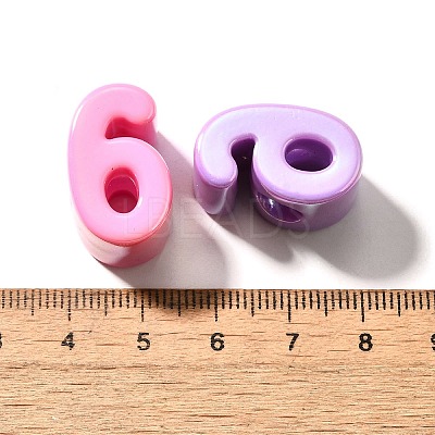 UV Plating Opaque Acrylic Beads SACR-Z007-02G-1