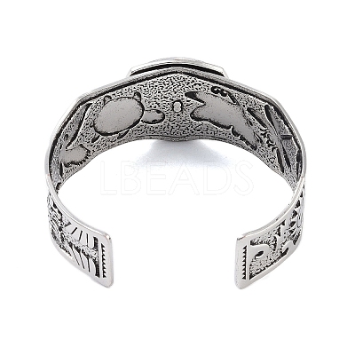 Constellation Alloy Open Cuff Bangles for Women Men LS-BJEW-C064-01AS-07-1