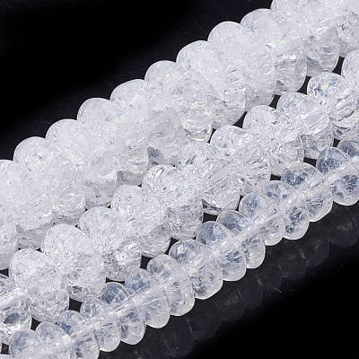 Synthetic Crackle Quartz Beads Strands G-S285-08-1