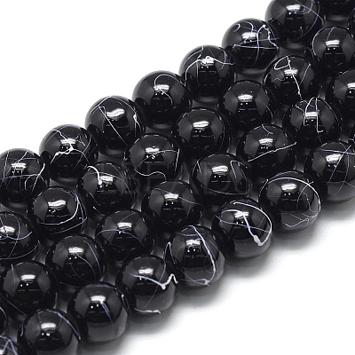 Drawbench Glass Beads Strands X-DGLA-S115-6mm-L16-1