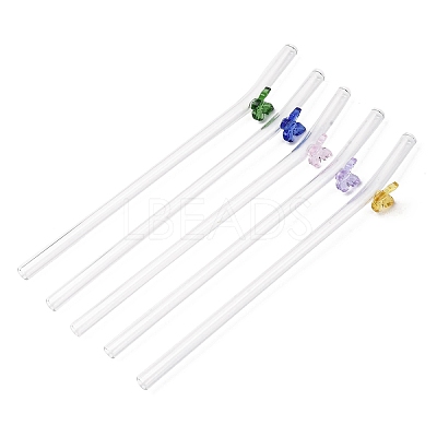 Handmade Glass Drinking Straws AJEW-A067-03-1