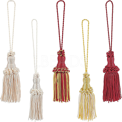 5Pcs 5 Colors Polyester Tassel Pendant Decorations DIY-BC0005-62-1