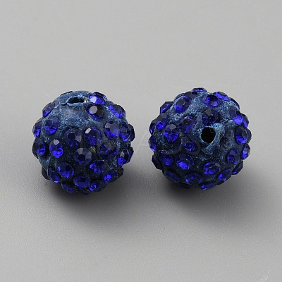 Handmade Polymer Clay Rhinestone Beads CLAY-WH0011-08Q-1