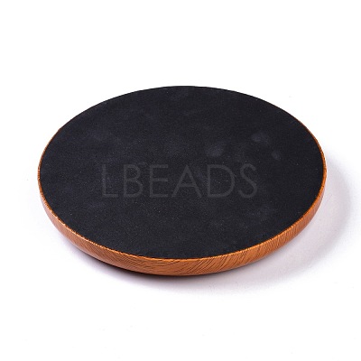 Flat Round Wood Pesentation Jewelry Bracelets Display Tray ODIS-P008-15C-02-1