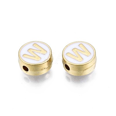 Alloy Enamel Beads ENAM-N052-006-01W-RS-1