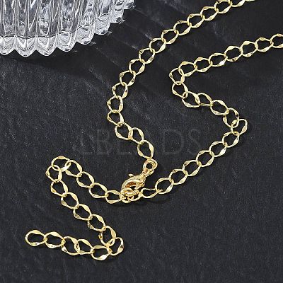 4MM Brass Twisted Dapped Chain Necklaces for Women KK-CBA4FD4-13G-1