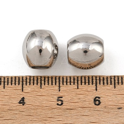 Tarnish Resistant 304 Stainless Steel European Beads STAS-E034-4-1