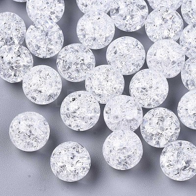 Transparent Crackle Acrylic Round Beads Strands LS-CCG-R002-12mm-01-1