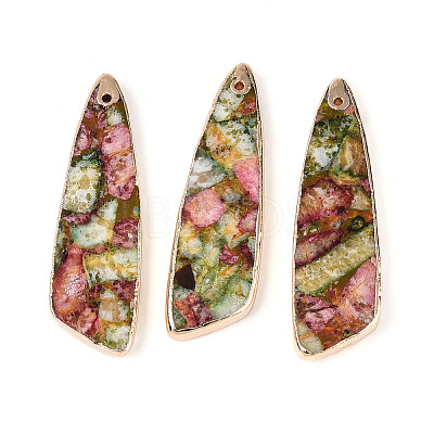 Dyed Natural Regalite/Imperial Jasper/Sea Sediment Jasper Pendants G-T143-25A-1